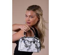 SVNX Women's Floral Print Grab Bag Black White