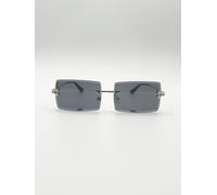 SVNX Women's Frameless Square Sunglasses in Black SVNX Black One Size