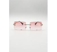 SVNX Women's Frameless Square Sunglasses in Pink SVNX Pink One Size