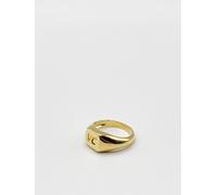 SVNX Women's Gold VC Engraved Signet Ring | Size: Medium SVNX Gold M