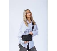SVNX Women's Heart Quilted Crossbody Camera Bag in Black