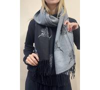 SVNX Women's Highland Cow Reversible Scarf in Black SVNX Black One Size