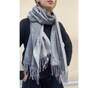SVNX Women's Highland Cow Reversible Scarf in Grey SVNX Grey One Size