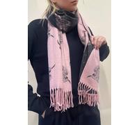 SVNX Women's Highland Cow Reversible Scarf in Pink SVNX Pink One Size