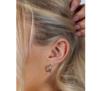 SVNX Women's Huggie Hoops - Stainless Steel - Pouch Included in Silver