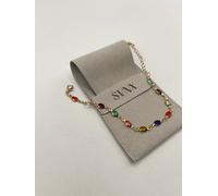 SVNX Women's Multicolour Oval Chain Bracelet SVNX Multicolor One Size