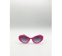 SVNX Women's Oval Cat-Eye Sunglasses in Hot Pink SVNX Pink One Size