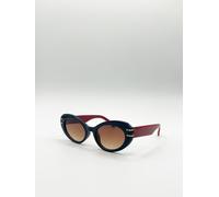 SVNX Women's Oval Cat-Eye Sunglasses in Navy Burg SVNX Navy One Size
