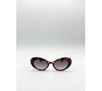 SVNX Women's Oval Cat-Eye Sunglasses in Tortoise in Brown