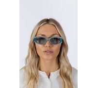 SVNX Women's Oval Rectangular Vintage Sunglasses in Blue