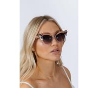 SVNX Women's Oversized Cat-Eye Sunglasses in Nude