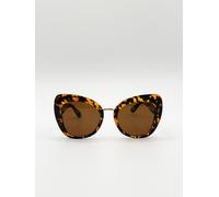 SVNX Women's Oversized Cat-Eye Sunglasses in Tortoiseshell in Brown SVNX Brown One Size