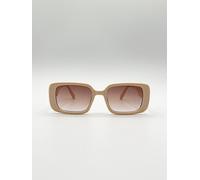 SVNX Women's Oversized Rectangle Sunglasses in Beige SVNX Beige One Size