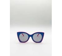 SVNX Women's Oversized Round Cat-Eye Sunglasses in Pink
