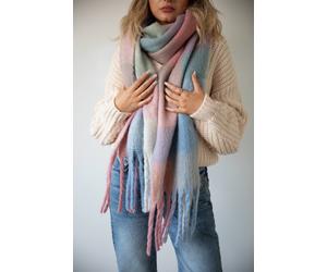 SVNX Women's Pastel Checked Print Scarf
