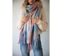 SVNX Women's Pastel Checked Print Scarf SVNX Multicolor One Size