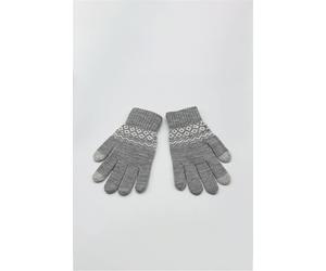 SVNX Women's Pattern Gloves - Touch Screen in Grey
