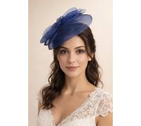 SVNX Women's Pearl Bow Bloom Fascinator in Blue