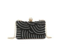 SVNX Women's Pearl Embellished Clutch Bag in Black SVNX Black One Size