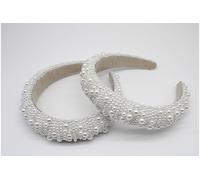 SVNX Women's Pearl Headband with Assorted Sized Pearls Detailing in White SVNX White One Size