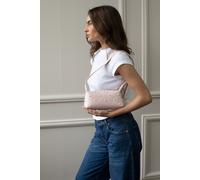 SVNX Women's Pink Shoulder Bag with Pearl Studs SVNX Pink One Size