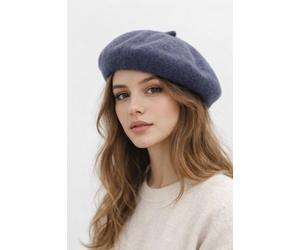SVNX Women's Plain Felt Beret in Grey