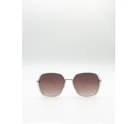 SVNX Women's Plastic Frame Oversized Sunglasses in Gold SVNX Gold One Size