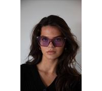 SVNX Women's Purple Oversized Cateye Sunglasses