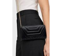 SVNX Women's Quilted Chain Clutch Bag in Black