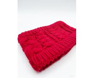 SVNX Women's Red Cable Knitted Headband SVNX Red One Size