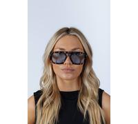 SVNX Women's Retro Navigator Sunglasses in Brown Tortoiseshell in Blue