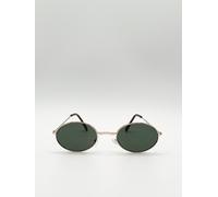 SVNX Women's Retro Round Sunglasses in Gold in Metallic Gold SVNX Metallic Gold One Size