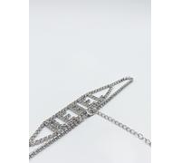 SVNX Women's Rhinestone "Rebel" Diamonte Choker in Silver SVNX Silver One Size