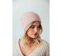 SVNX Women's Ribbed Beanie Hat In Pink in Baby Pink