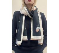 SVNX Women's Robin Embroidered Reversible Scarf in Black SVNX Black One Size