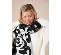 SVNX Women's Rose Print Scarf in Black