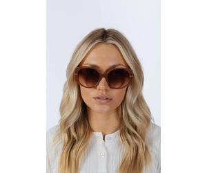 SVNX Women's Round Circle Sunglasses in Brown