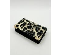 SVNX Women's Shine Leopard Print Purse in Black