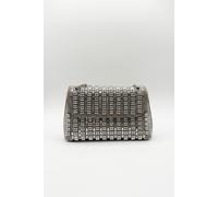SVNX Women's Silver Embellished Shoulder Bag SVNX Silver One Size