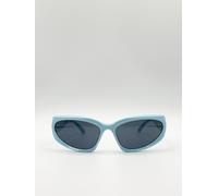 SVNX Women's Skyblue Wrap Visor Sunglasses in Baby Blue SVNX Baby Blue One Size