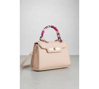 SVNX Women's Small Crossbody Bag with Scarf Handle in Nude
