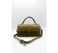 SVNX Women's Small Crossbody Hard Top Handle Bag in Olive in Green SVNX Green One Size