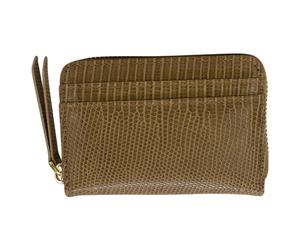 SVNX Women's Small Snake Print Zipped Purse in Brown SVNX Brown One Size