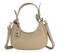 SVNX Women's Small Turn-Lock Faux Leather Shoulder Bag in Beige