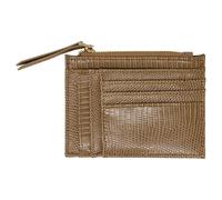 SVNX Women's Snake Print Card Holder in Brown