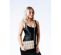 SVNX Women's Soft Faux Leather Quilted Clutch & Crossbody Bag in Beige SVNX Beige One Size
