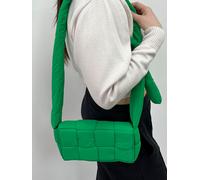 SVNX Women's Soft Woven Pillow Shoulder bag in Green SVNX Green One Size
