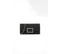 SVNX Women's Square Buckle Clutch Bag in Black SVNX Black One Size