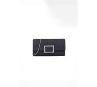 SVNX Women's Square Buckle Clutch Bag in Navy SVNX Navy One Size