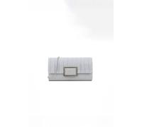 SVNX Women's Square Buckle Clutch Bag in Silver SVNX Silver One Size